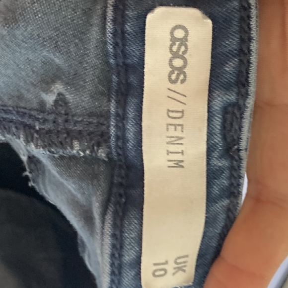 Preloved ASOS Maternity Denim Jeans Blue UK Size 10 - Picture 6 of 16